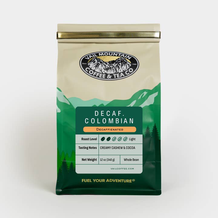 Vail Mountain Coffee & Tea Co. - Wholesale Coffee Beans - Decaf. Colombian Supremo S.W.