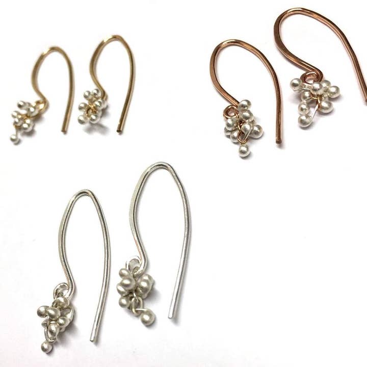 YedOmi Jewelry - Wholesale Dangle Earrings - Mini Wisteria Caviar Hook Earrings1