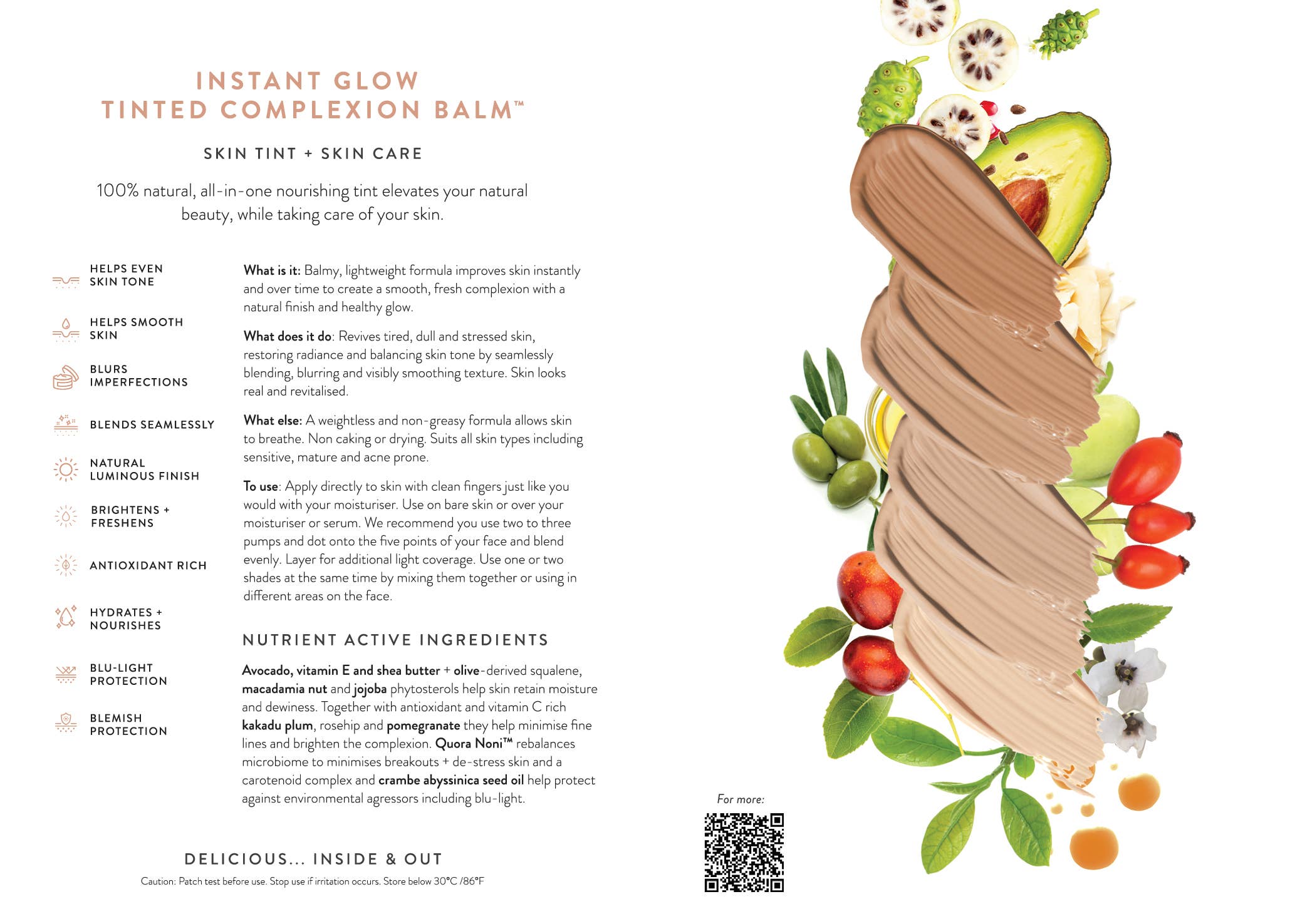 LÜK BEAUTIFOOD [🇦🇺 AUS + USA🇺🇸] - Vente Crèmes hydratantes teintées - NUDE 4 (Medium) - Baume pour le teint teinté Instant Glow 30 ml17