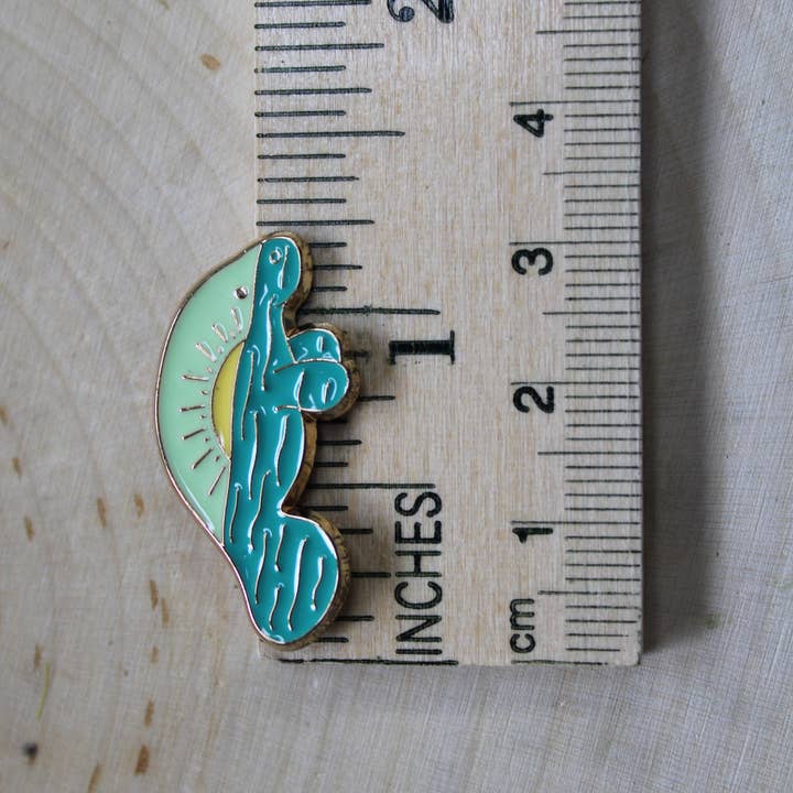 National Parks and Beyond - Wholesale Lapel Pin/Button - Manatee and the Ocean - Metal & Enamel Pin4
