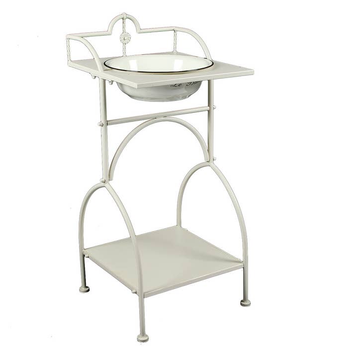 Ambiente Haus - Wholesale Bathroom Side Table - Washbowl with stand - square