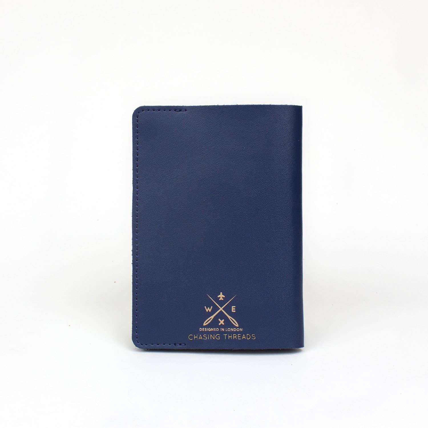 Chasing Threads – wholesale Passport case – women's – Stitch Where You've Been Passport Cover Kit - Navy Leather3
