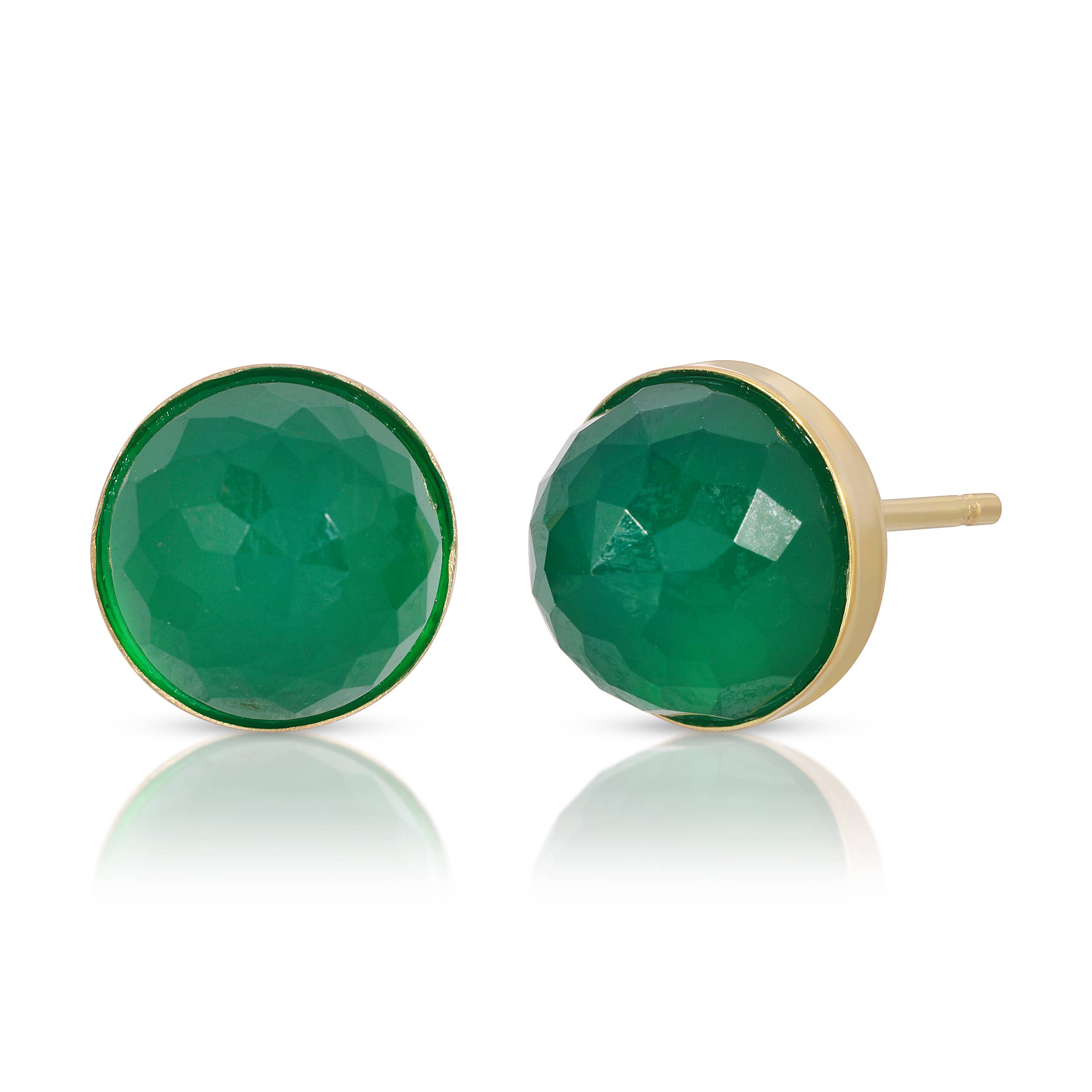 Heather Hawkins - Wholesale Stud/Post Earrings - Babe Dome Gemstone Stud Earrings - 14K Gold-filled5