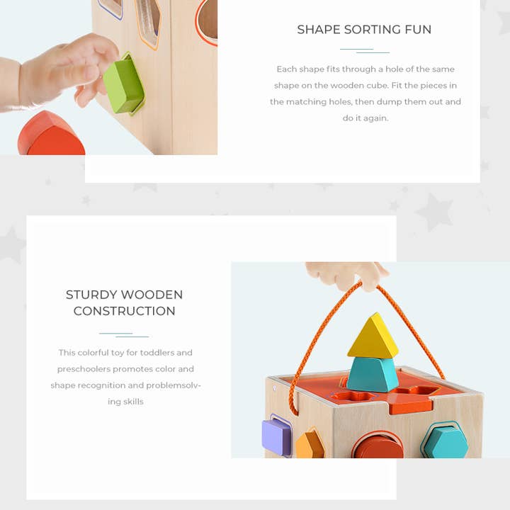 VIGOR - Wholesale Wood toy – Child - Classic learning toys shapes puzzle wooden educational toy7