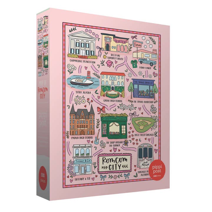 Rom Com City Map - Rompecabezas de 500 Piezas para venta al por mayor de Pippi Post