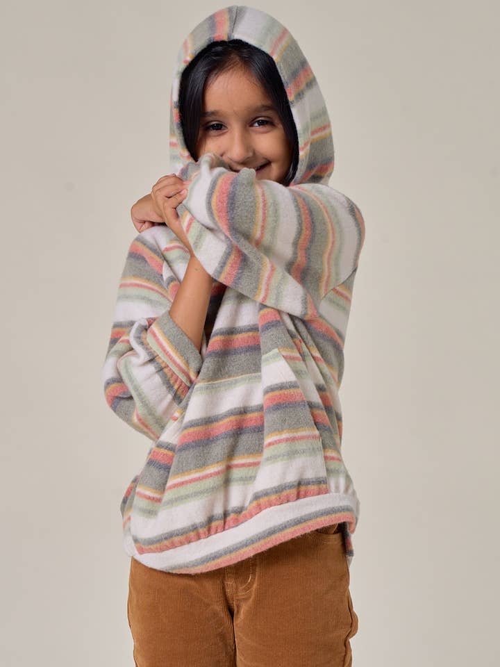 SKT3724A STRIPED PRINT KIDS HOODIE for wholesale by Saints & Hearts