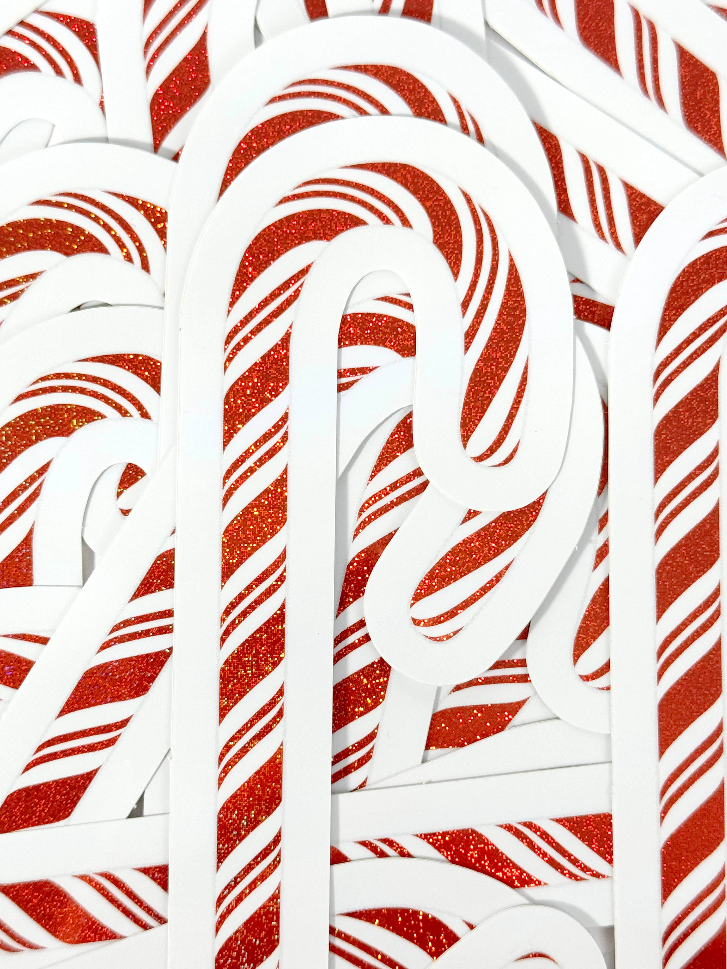 Studio Pop Online - Wholesale Sticker - Candy Cane Glitter Sticker - 5 in x 1.75 in1