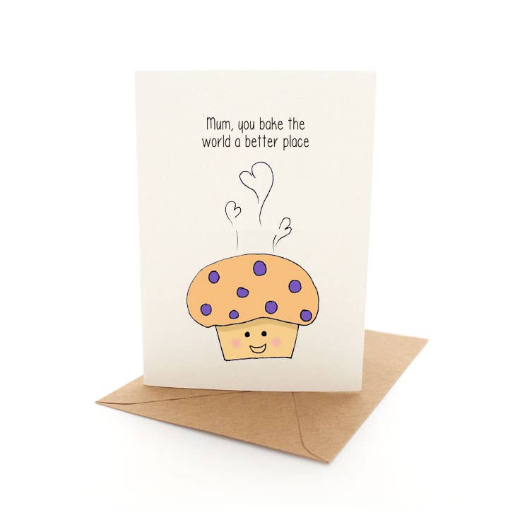 Pleasant Tree - Wholesale Mother’s Day card - Punny Blueberry Muffin - Mother's Day Card