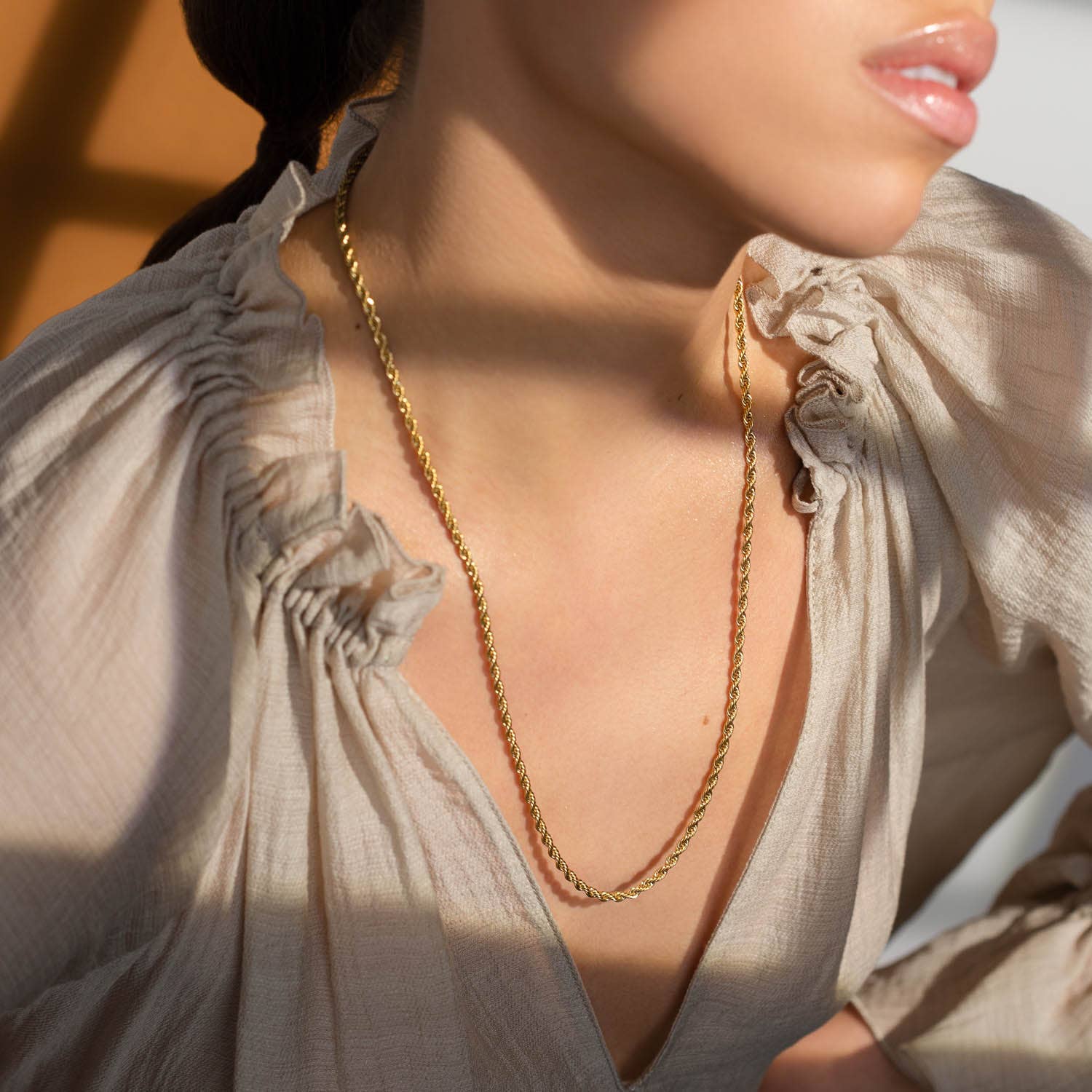 MASHALLAH – Colar de elos e correntes por atacado – Colar de corrente de corda de ouro1