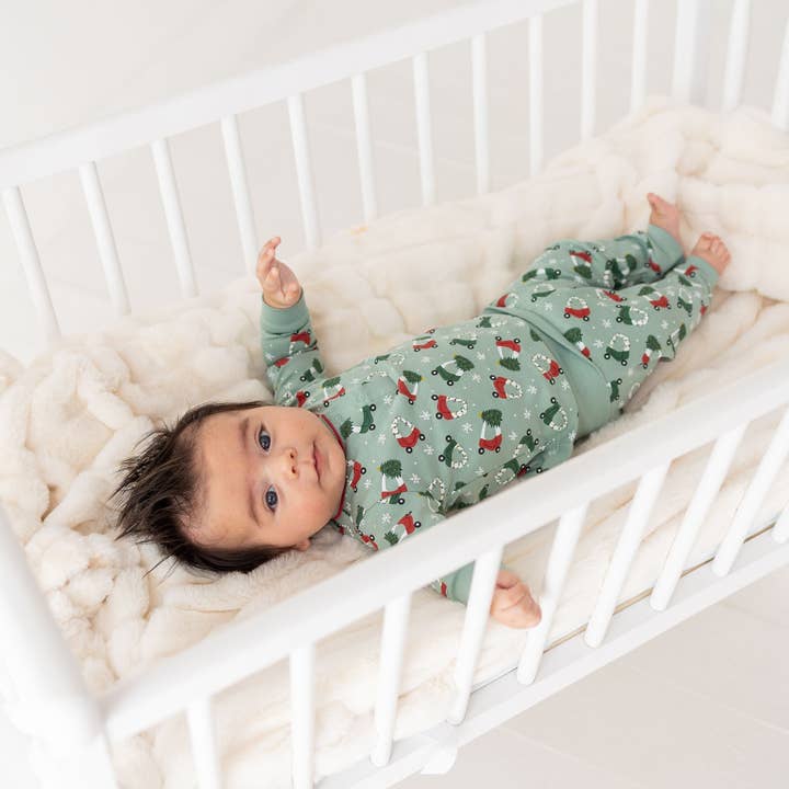 Conjunto de pantalón de 2 piezas Deck the Wheels de Luna y Arlo para venta al por mayor de Magnolia Baby