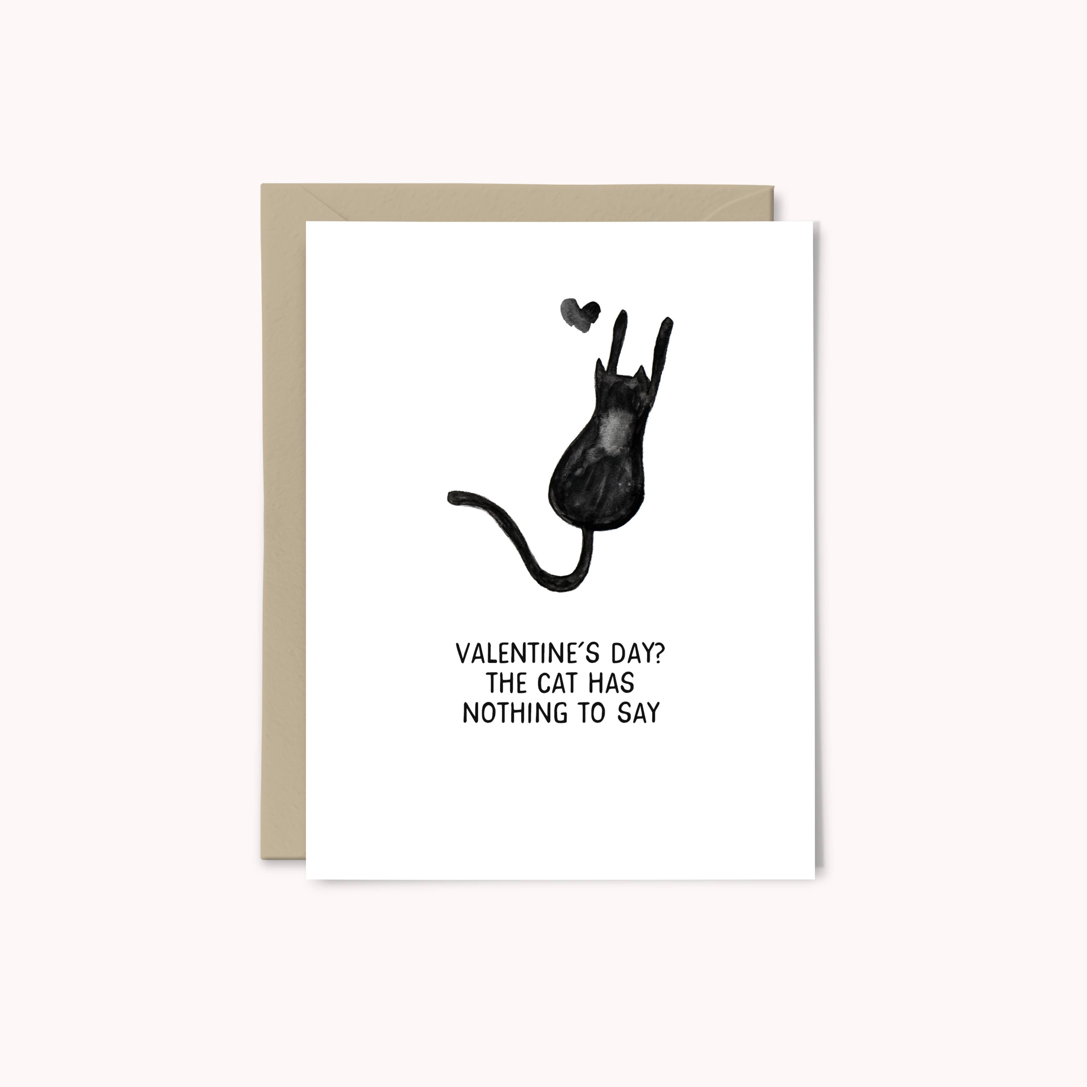 Paper Swan & Co. - Wholesale Valentine's Day Card - Moody Cat Valentine's Day Cards4