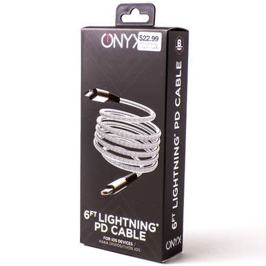 Câble Lightning DP Onyx de 6 pi pour la vente par Mid America