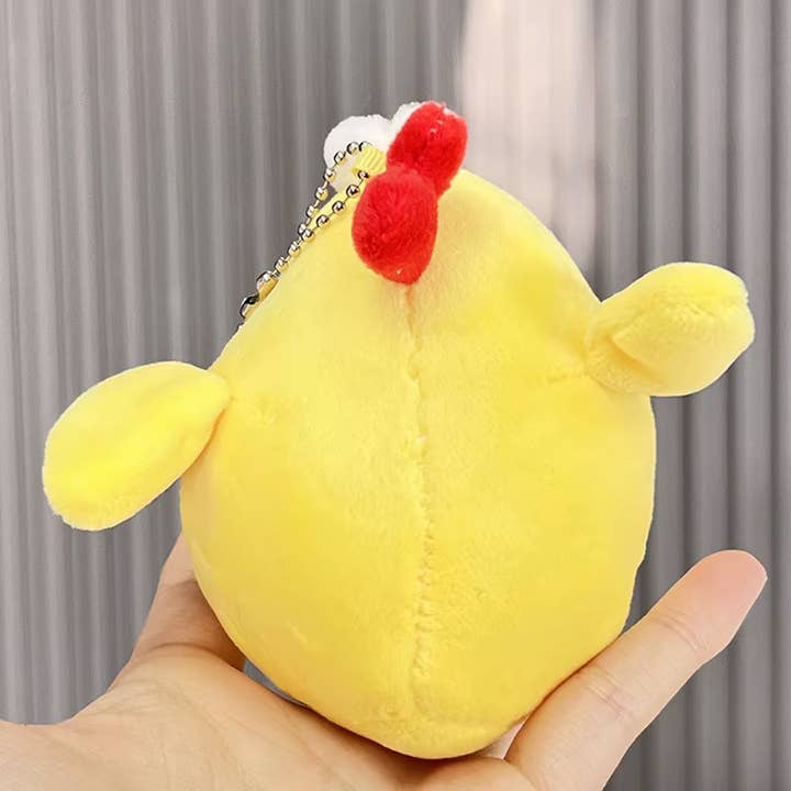 PR GROUPS LLC - Vendita all'ingrosso Portachiavi - Bambini - Portachiavi Pupazzo di Peluche Pollo Carino - Assortito