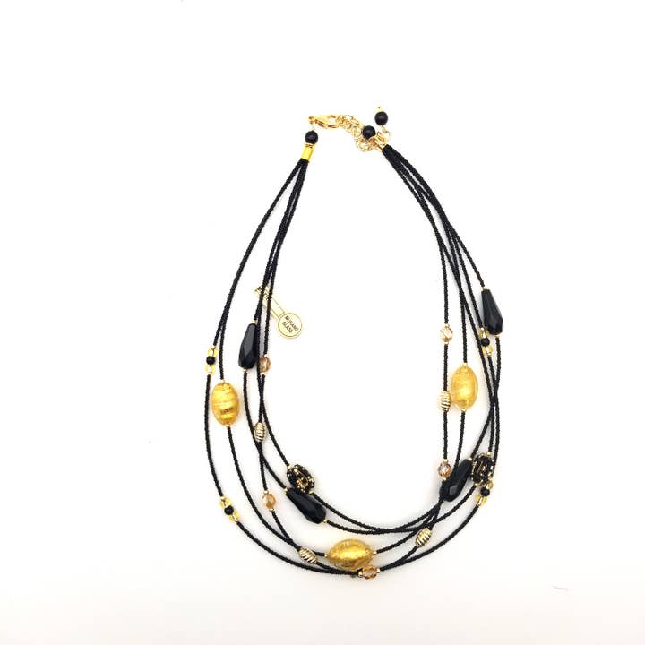 Alice Sturzinger LLC - Wholesale Beaded/Pearl Necklace - Alison Murano Glass Layered Necklace - Multiple Color Opt.1