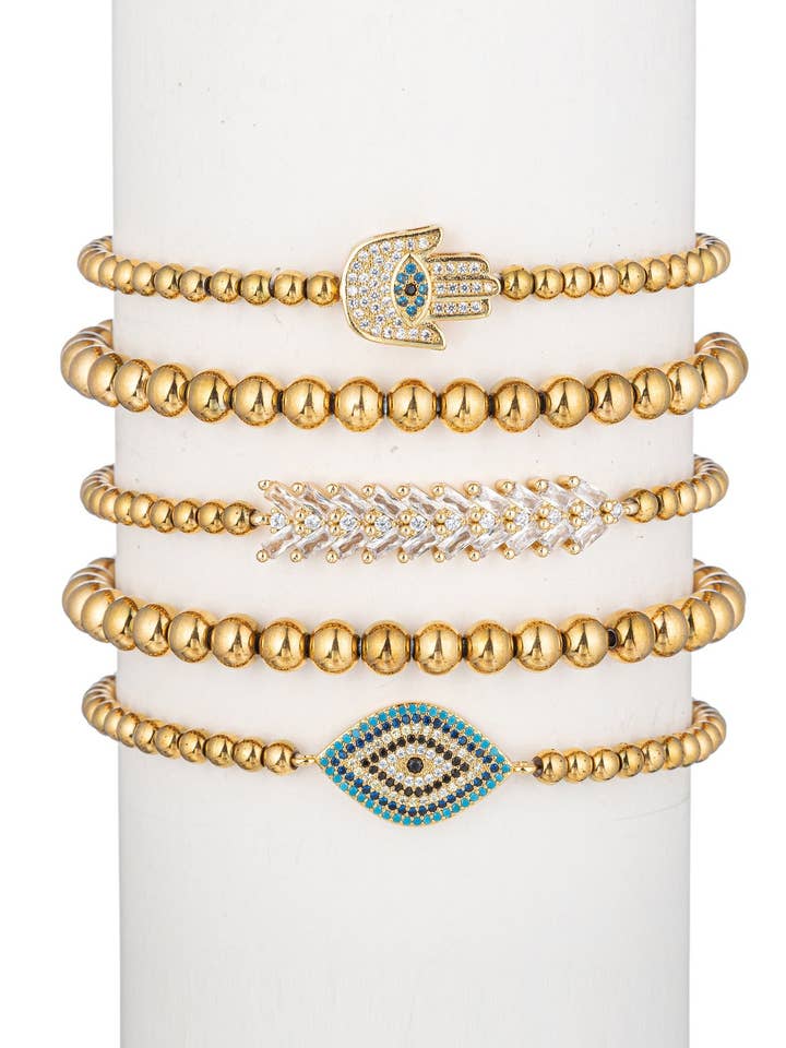 Set bracciale lana per la vendita all'ingrosso da parte di Eye Candy Los Angeles