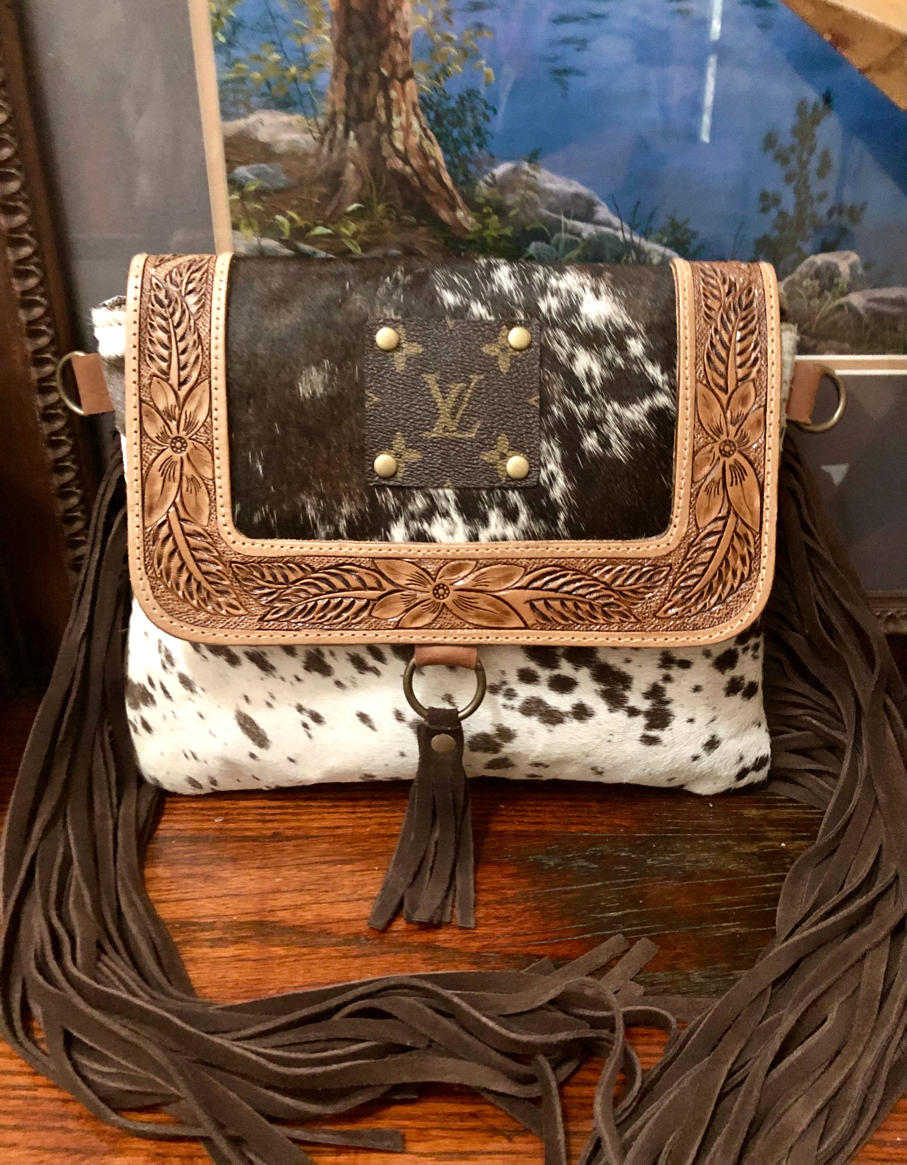 Revamped Louis Vuitton Dark Brown Pocket Wallet  The Spirit of the West  mixed with a little Boho Gypsy!