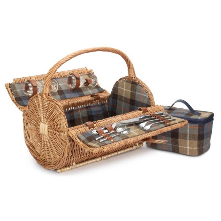 2-personers Ravenstor tøndeformet flet picnic kurv for engroshandel hos Red Hamper