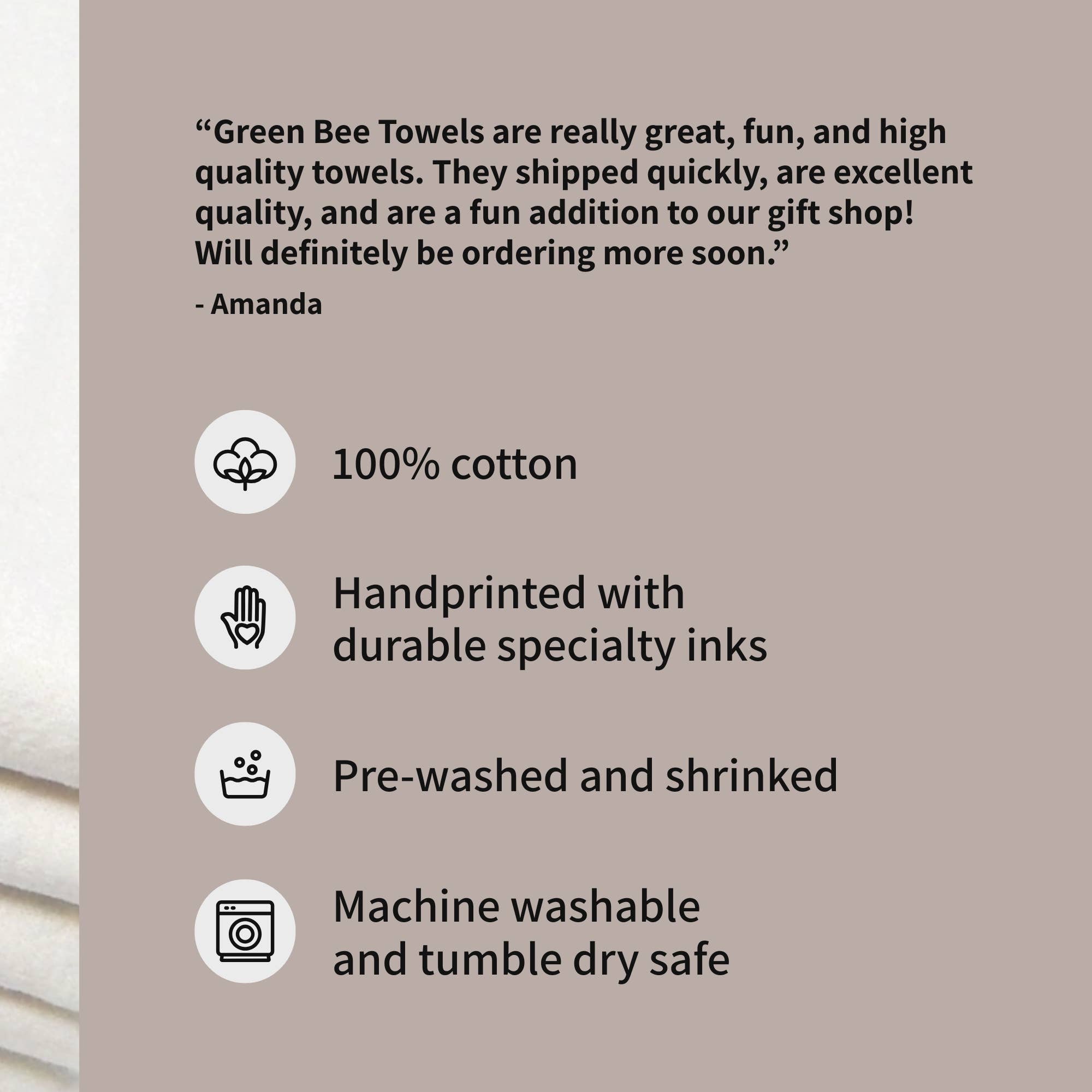 Green Bee Tea Towels - Wholesale Tea Towel - Dog Is Home Dish Towel | Tea Towels | Flour Sack Towels1