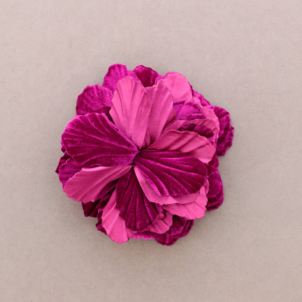 Sonata - Wholesale Snap Jewelry - Fabric Flower Brooch 16cm2