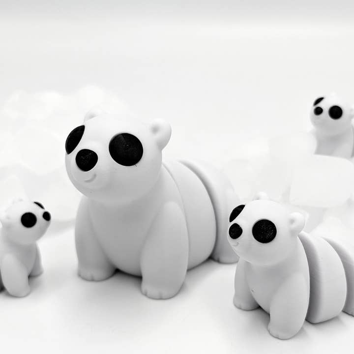 Brinquedo Articulado Urso Polar, Impresso 3D Flexível por atacado de Great American Designs