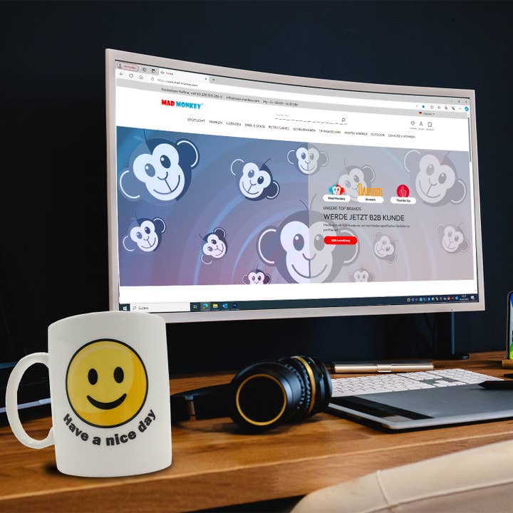 Mad Monkey GmbH - Vendita all'ingrosso Tazza - Mad Monkey - Tazza "Buona giornata"1