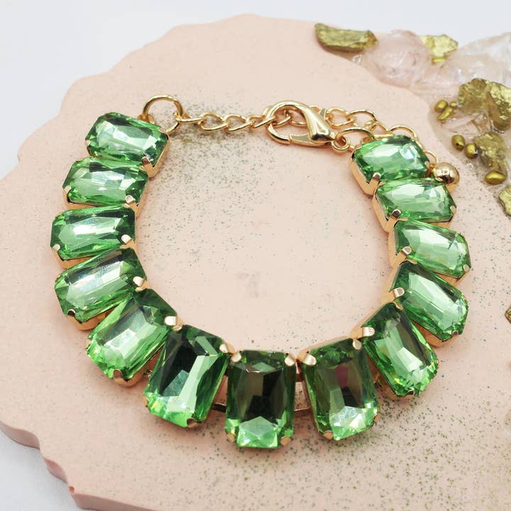 Daemon srls - Wholesale Link & Chain Bracelet - Bracciale MARGOT 2.0 con pietre sfaccettate - LUCE COLLECTION2