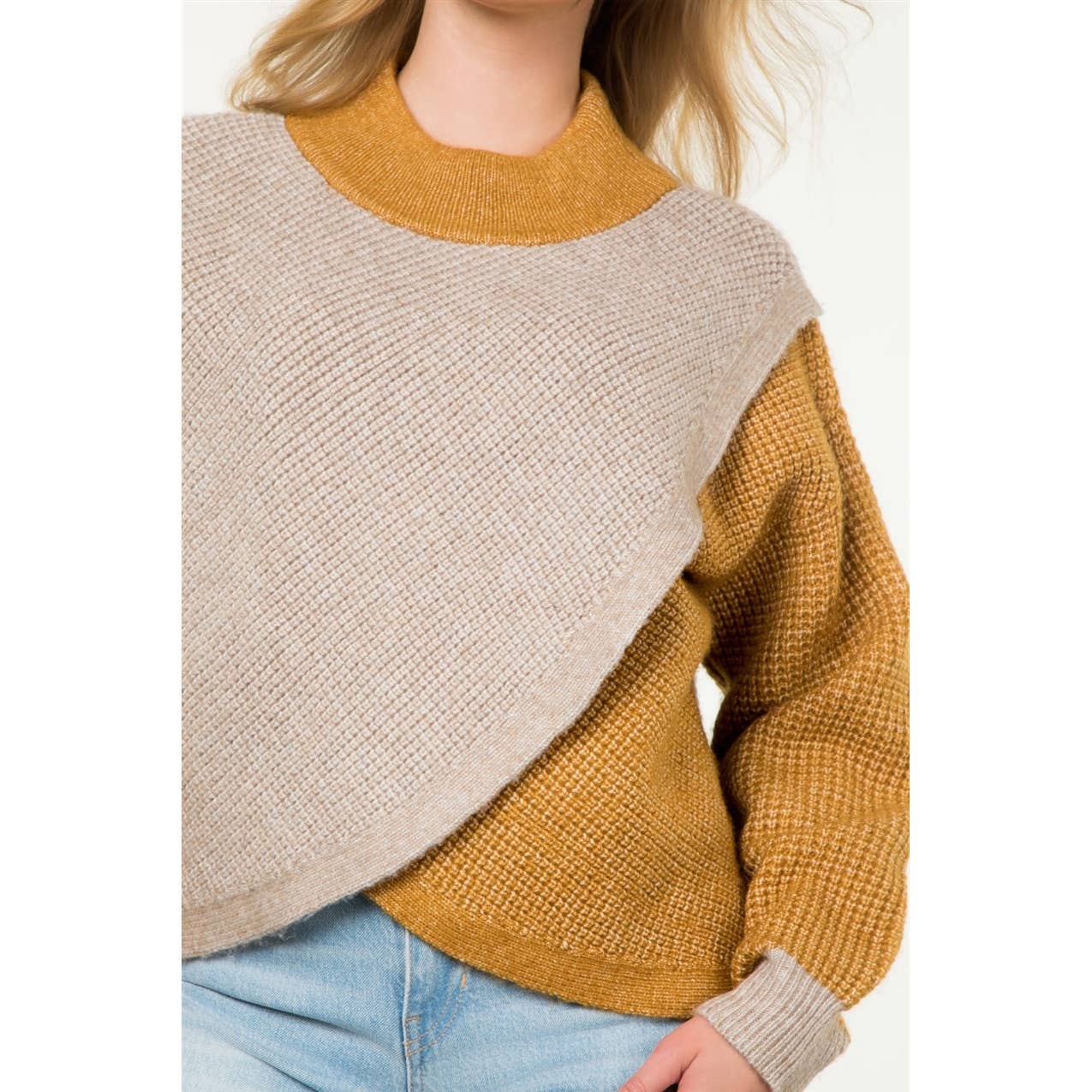 THML - Wholesale Knit Sweater - Women's - Colorblock Knit Sweater3