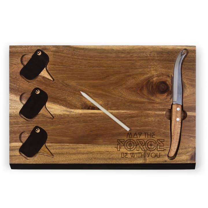 Picnic Time Family of Brands - Wholesale Cheese Board - Star Wars Rebel Alliance Delio Acacia Cheese Cutting Board