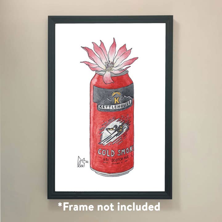 Stampa artistica Montana Bitterroot in Cold Smoke Kettlehouse per la vendita all'ingrosso da parte di Lee McGuire Art