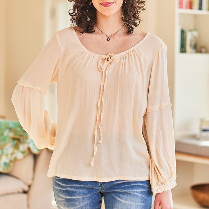Juliet Blouse voor wholesale door April Cornell Apparel