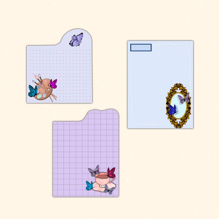 Butterfly Memo Sheets for wholesale by Annie's paper studio