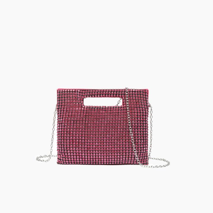 Vivienne Multi Rhinestone Clutch Glam Crossbody Purse for wholesale by Like Dreams