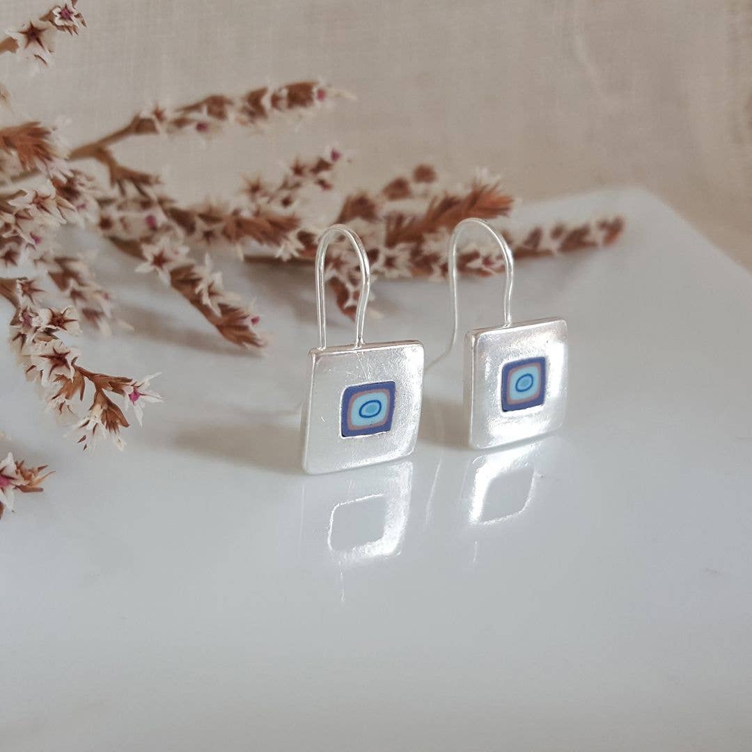 PASTACUITA – wholesale Hängande örhängen – Runda örhängen med hake i italiensk Millefiori-teknik17