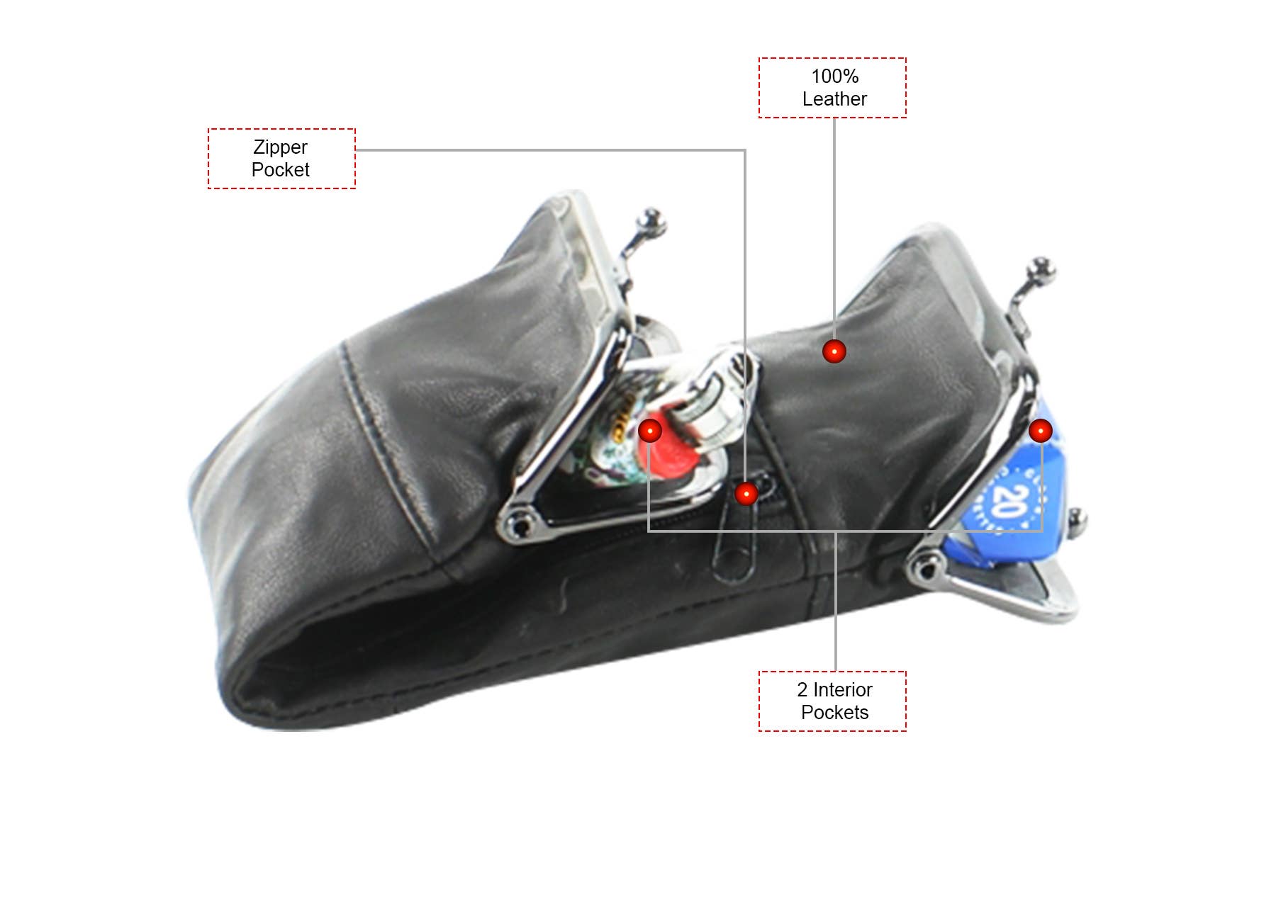 Leather Impressions Inc - Wholesale Cigarette Case - Lambskin Fold Over Cigarette Case Style : 7196