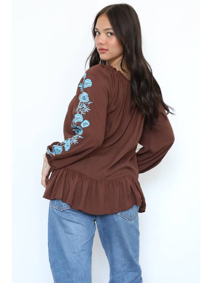 Nostalgia – Engroshandel Bluse - Dame – E2W19-ASIS BRODEREDE ÆRMER BLUSE7