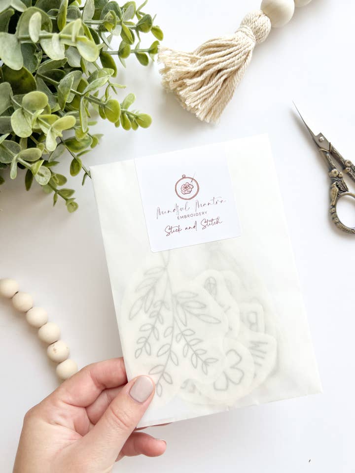 Motifs pour t-shirts Stick and Stitch - Pack de broderie pour la vente par Mindful Mantra Embroidery