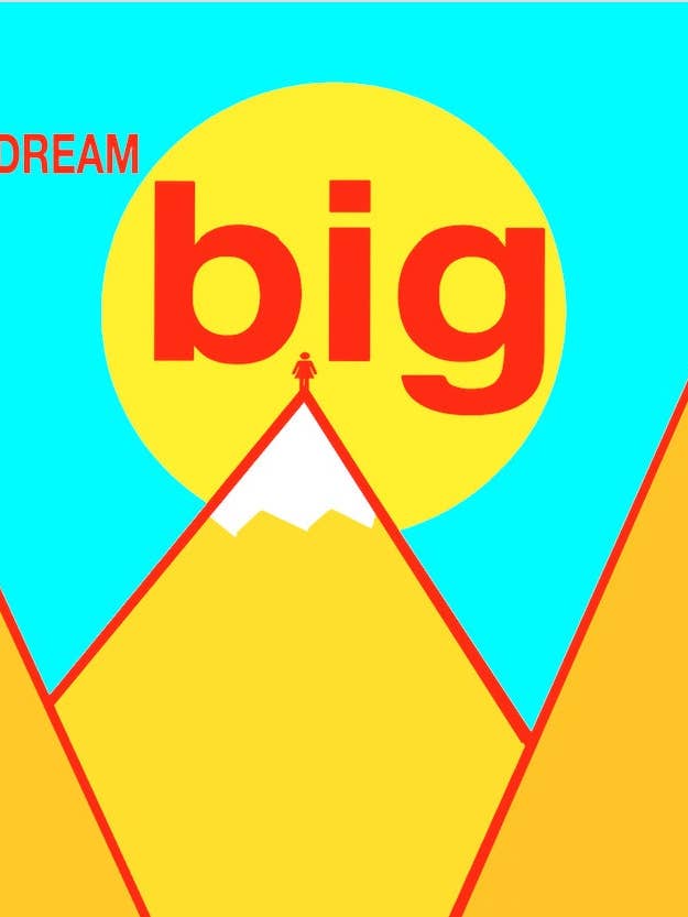 Copie d'art Dream Big Art réalisée par des girafes et des robots pour la vente par Giraffes and Robots Pop Art Studio