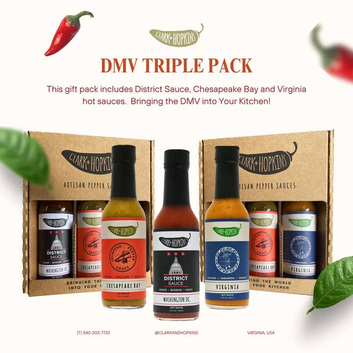 Clark + Hopkins – Engroshandel Hot sauce – Clark + Hopkins DMV Triple Pack3