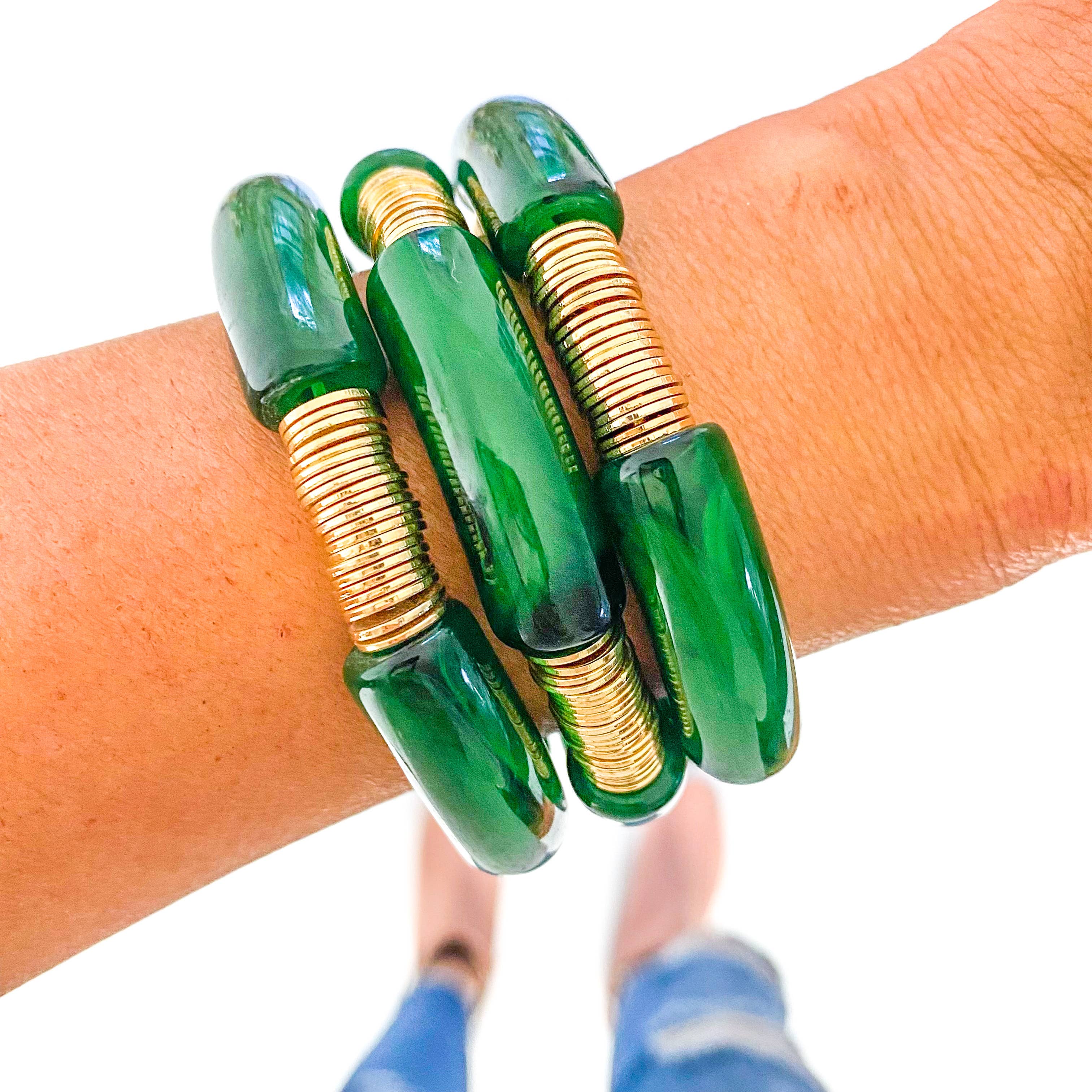Savvy Bling – Conjunto de joias por atacado – Pulseiras & Colares Green Game Day18