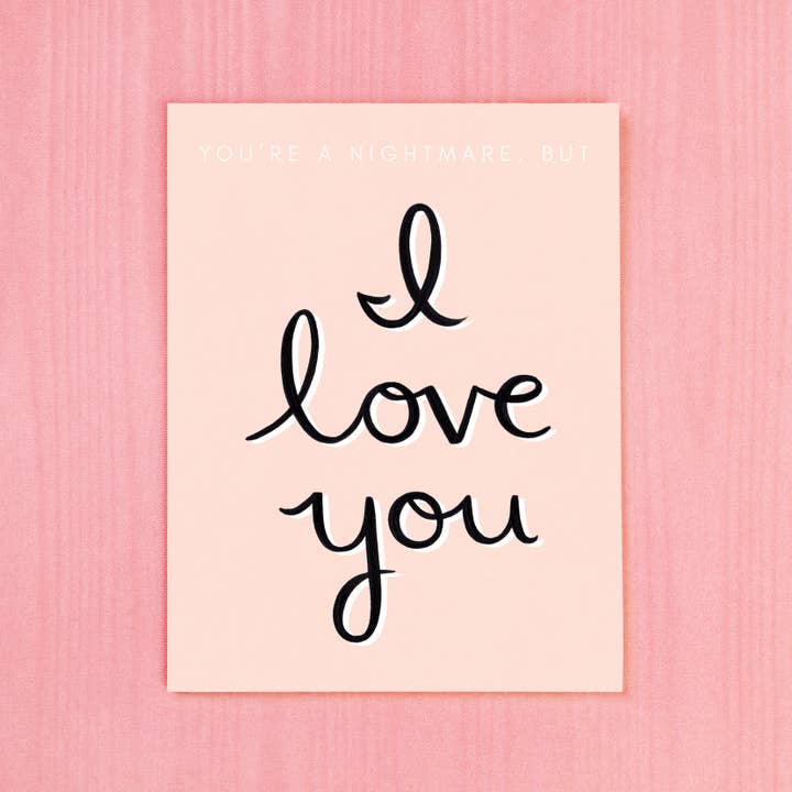 Girl w/ Knife - Vendita all'ingrosso Biglietti d'amore - Nightmare but ILY Biglietto di auguri1