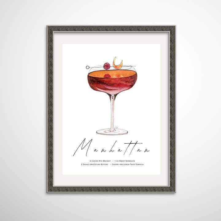 Manhattan - Pen and Watercolor Archival Art Print for wholesale by Alyssa Whetstone Art