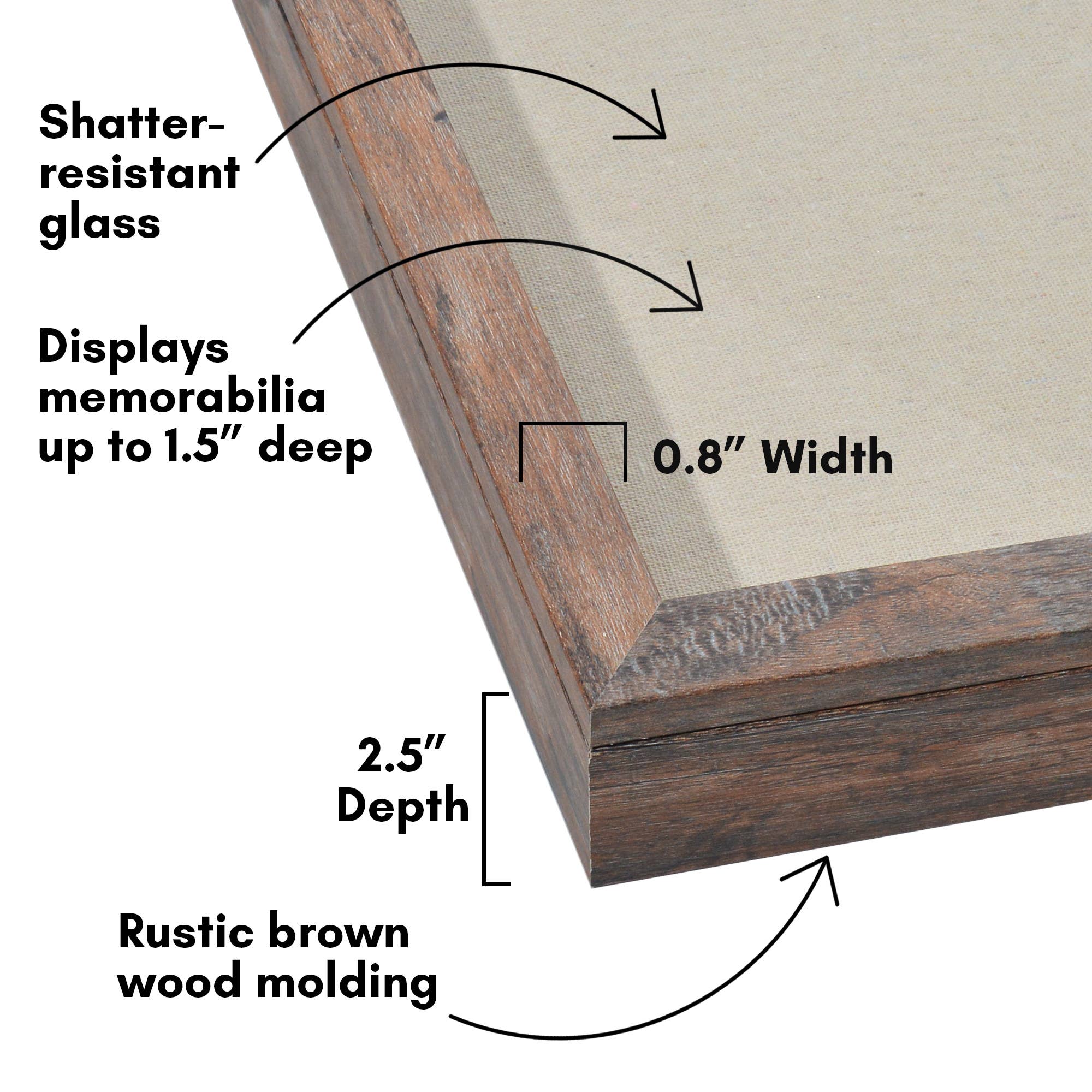 Americanflat - Wholesale Picture Frame - Americanflat Front Loading Shadow Box Frame for Keepsakes18