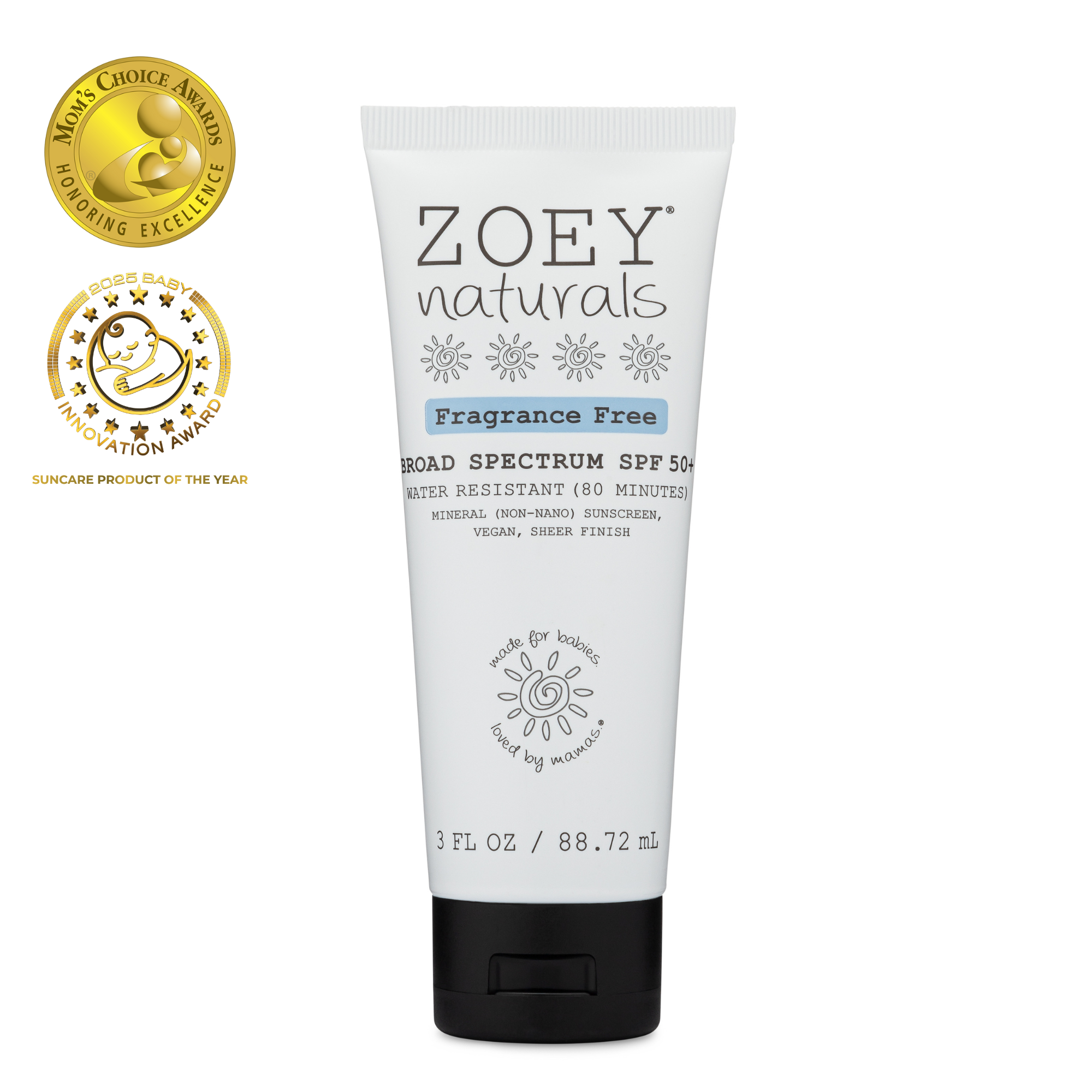 Zoey Naturals - Wholesale Sunscreen - Fragrance Free Broad Spectrum SPF 50+ Mineral Sunscreen5