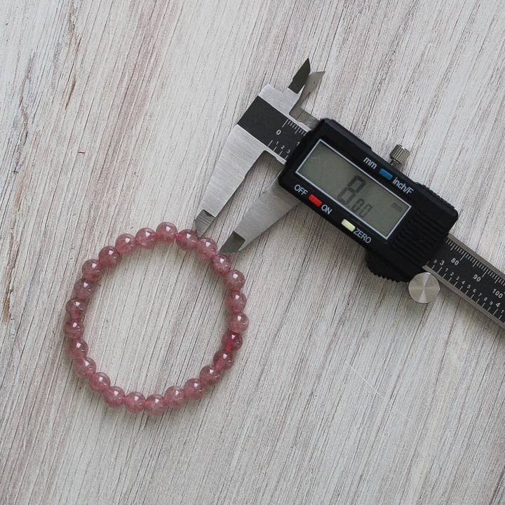 Pebble House - Wholesale Beaded Bracelet - Strawberry Quartz Bracelet 4mm/6mm/8mm - Crystals & Stones