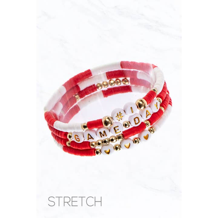 Suzie Q USA - Wholesale Beaded Bracelet - Game Day Stretch Bracelet Set