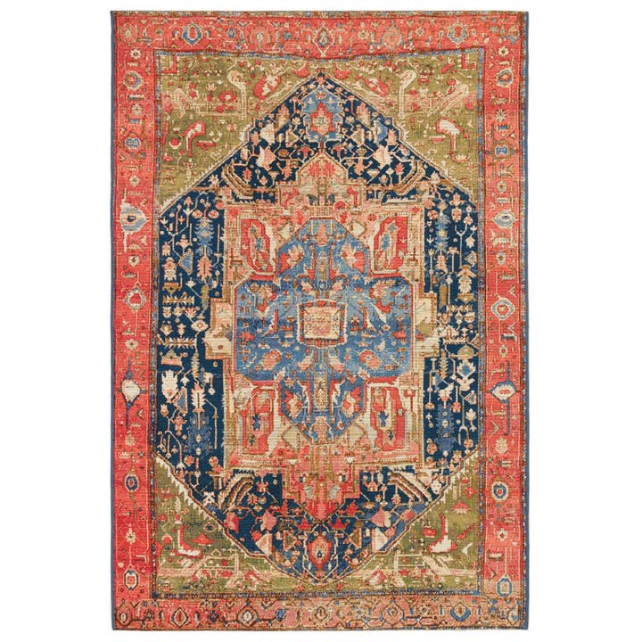 Marina Heriz Indoor/Outdoor Area Rug Red for wholesale on Faire