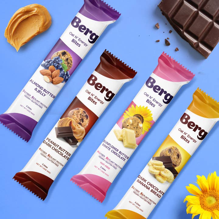 Berg Bites - Wholesale Snack Bar - 1.5oz Almond Butter and Jelly Energy Bites