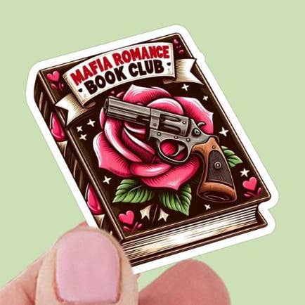 Mafia Romance Book Club Book Vinyl Sticker for wholesale by Limes & Lilly