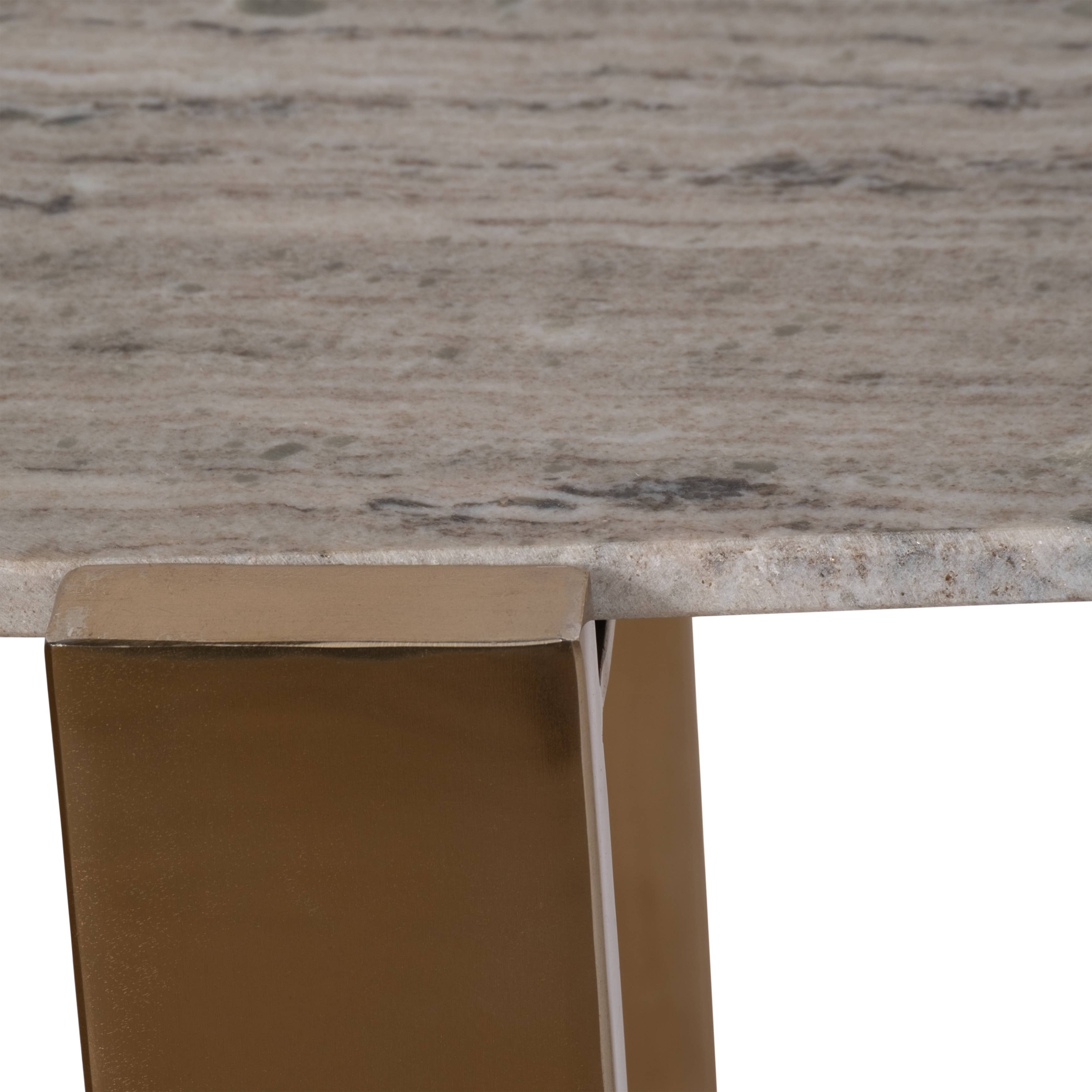 Sagebrook Home - Wholesale Console Table - Console Table - Gold Metal Curved Frame Marble Top, 31 in.7