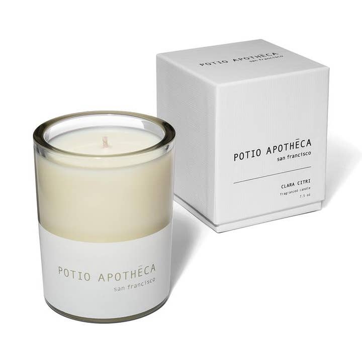 GRAPEFRUIT, BERGAMOT, PATCHOULI LUXURY CANDLE | CLARA CITRI for wholesale by POTIO APOTHECA CANDLES